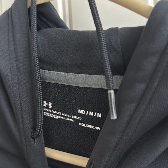 White and Black Under Armor Hoodie - Picture 3 of 5